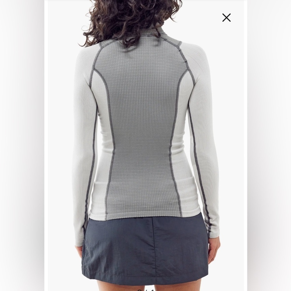 Lets Frans Shelly thermal knit Quarter Zip Women's Top - Picture 2 of 10